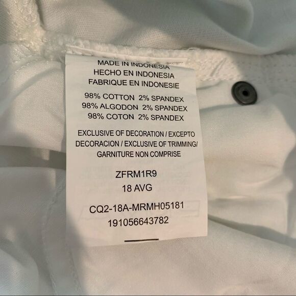 Riders Indigo by Lee White Denim High Waist Shorts Size 18 - Picture 6 of 6